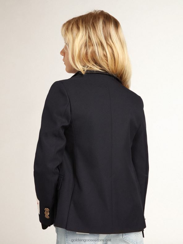 poiste tumesinine kaherealine nööpidega bleiserGolden Goose B6B0T907