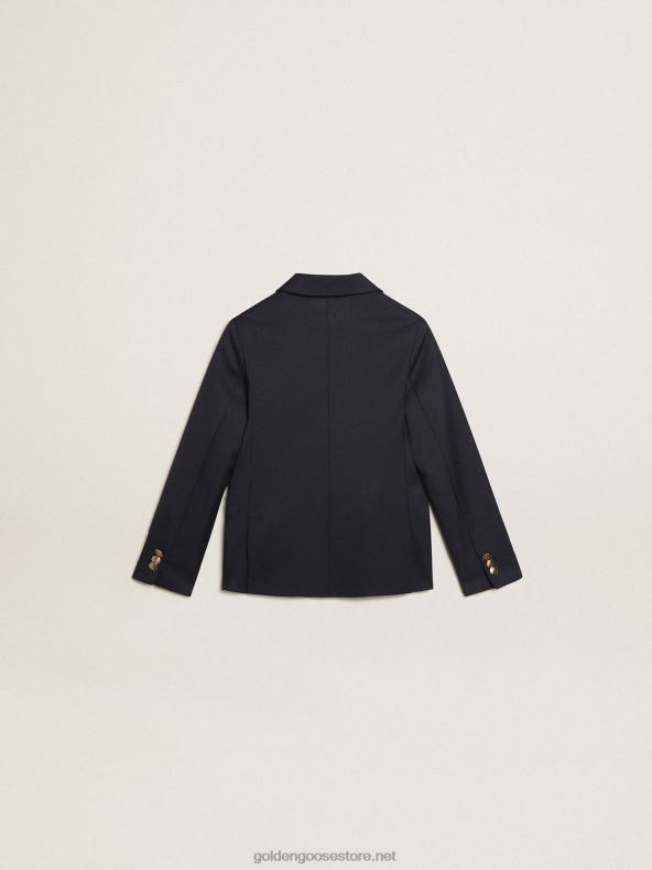 poiste tumesinine kaherealine nööpidega bleiserGolden Goose B6B0T907