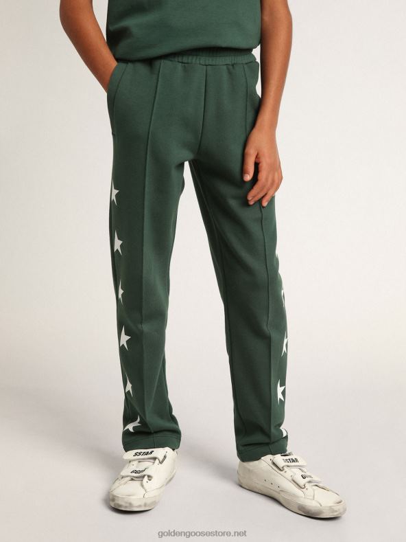 lapsed erkroheliste staaride kollektsiooni jooksupüksid kontrastsete valgete tähtedegaGolden Goose B6B0T911