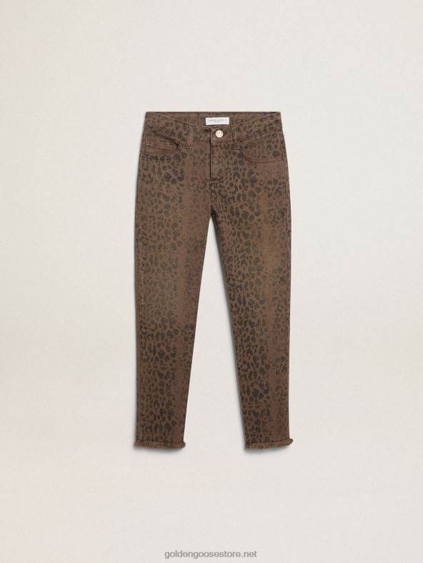 tüdrukute kitsad teksad loomade trükigaGolden Goose B6B0T880