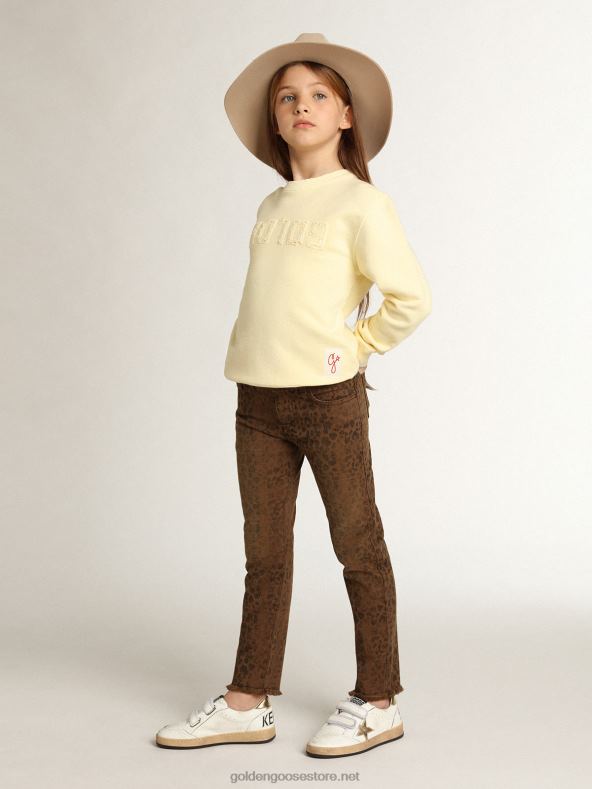 tüdrukute kitsad teksad loomade trükigaGolden Goose B6B0T880