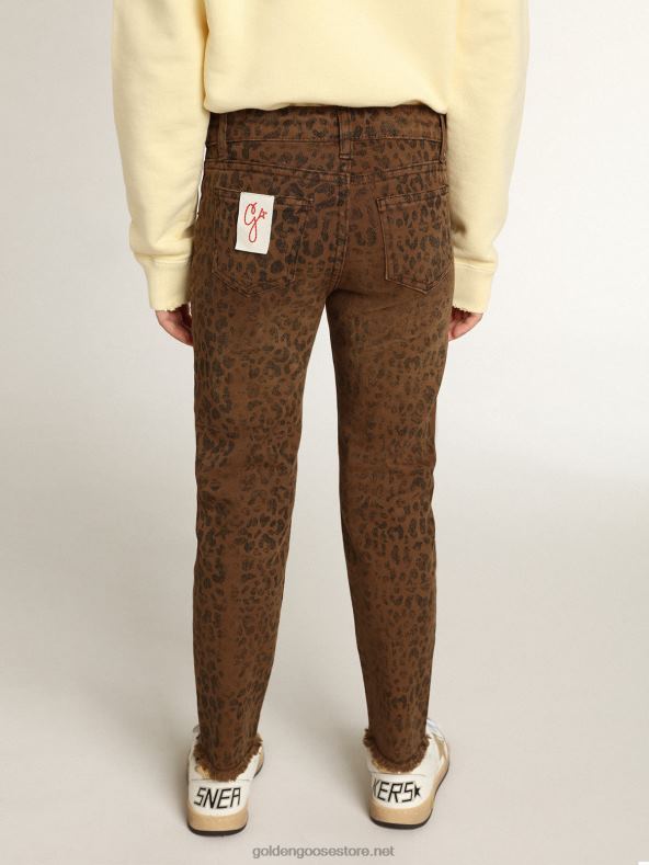 tüdrukute kitsad teksad loomade trükigaGolden Goose B6B0T880