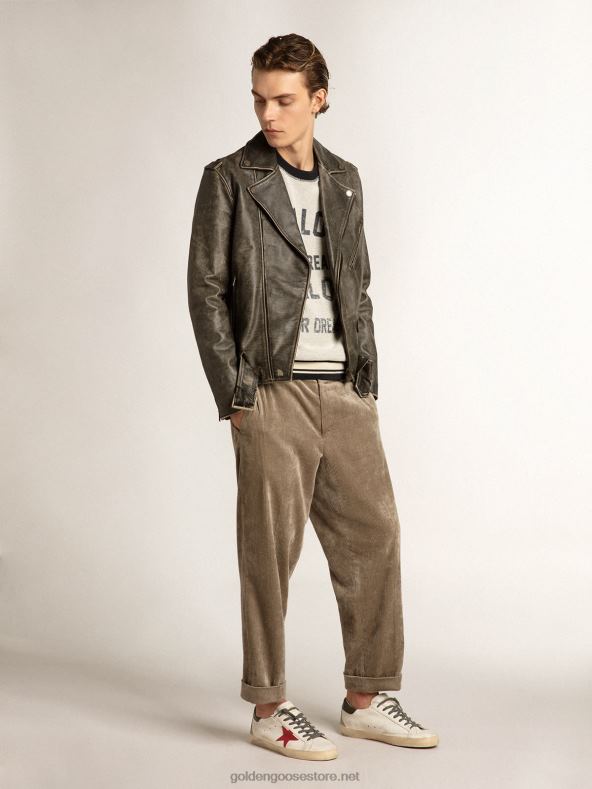 mehed hall ümara kaelusega dressipluus kirjagaGolden Goose B6B0T785