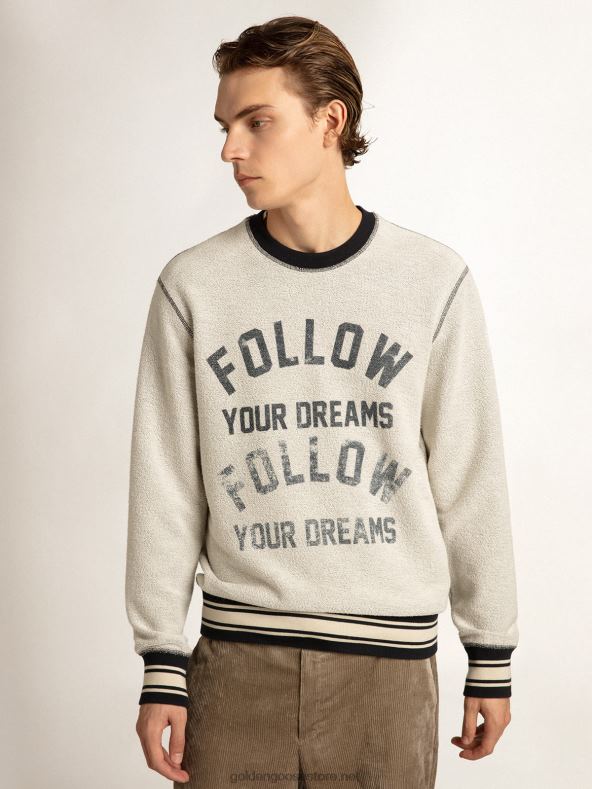 mehed hall ümara kaelusega dressipluus kirjagaGolden Goose B6B0T785