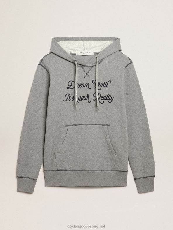 mehed hall melanž puuvillane kapuutsiga dressipluusGolden Goose B6B0T819