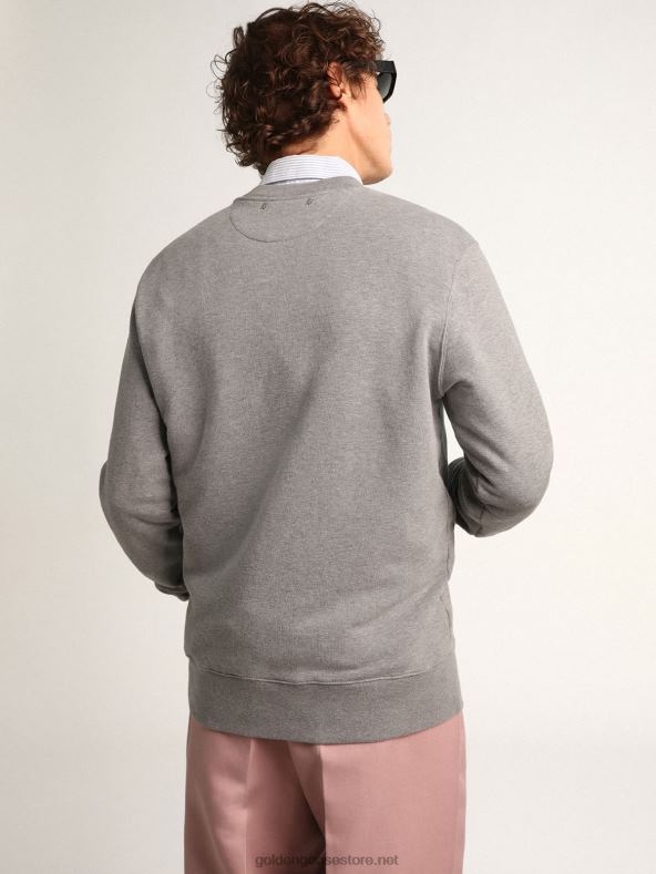 mehed hall rännakukollektsiooni dressipluus kontrastse türkiissinise kuldse kirjaga B6B0T767