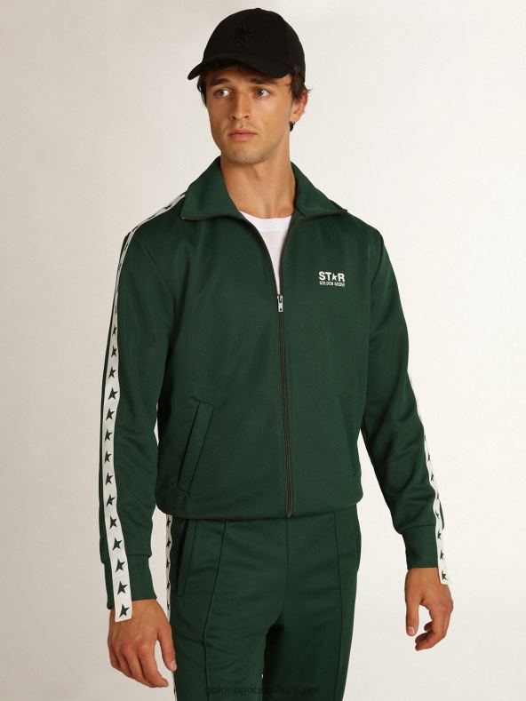 mehed roheline lukuga dressipluus valge riba ja kontrastsete tärnidegaGolden Goose B6B0T691