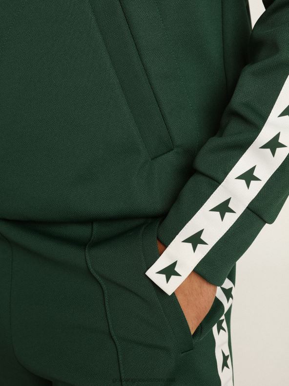 mehed roheline lukuga dressipluus valge riba ja kontrastsete tärnidegaGolden Goose B6B0T691