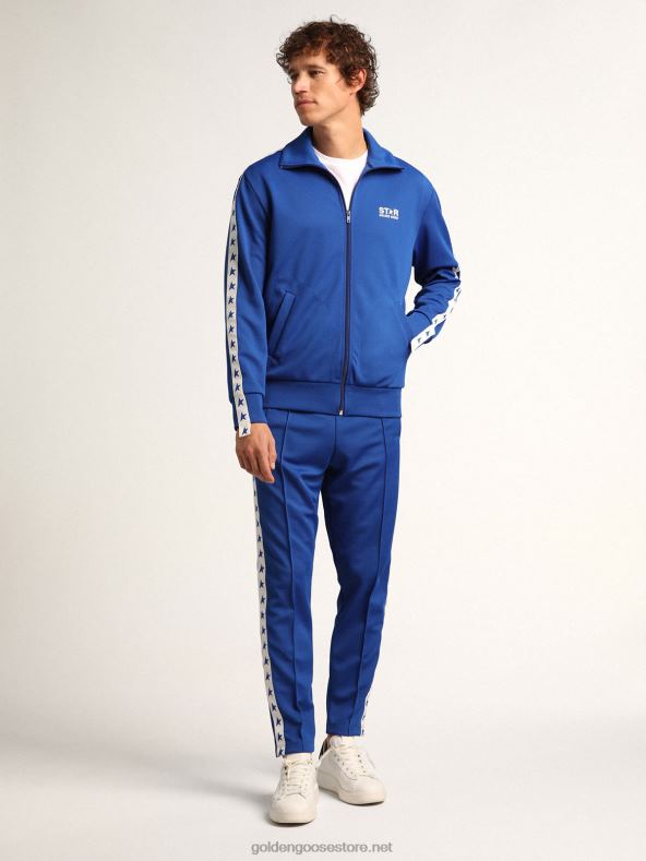 mehed sinine lukuga dressipluus valge riba ja kontrastsete tärnidegaGolden Goose B6B0T735