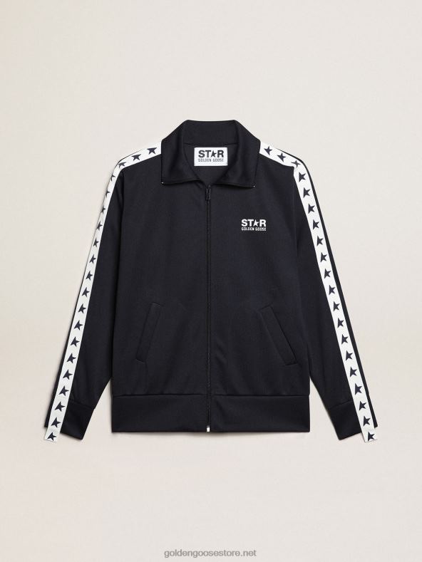 mehed tumesinine valge riba ja kontrastsete siniste tärnidega dressipluusGolden Goose B6B0T698