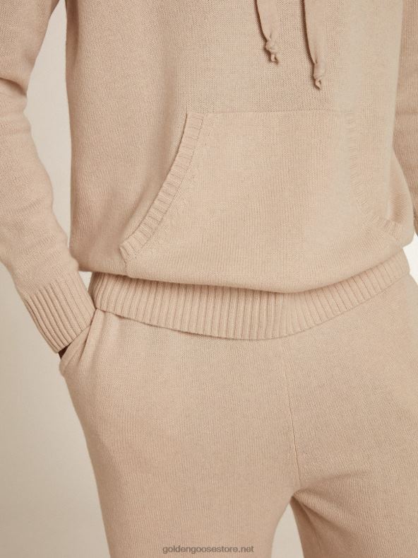 mehed valge kašmiirisegu kapuutsiga dressipluusGolden Goose B6B0T816