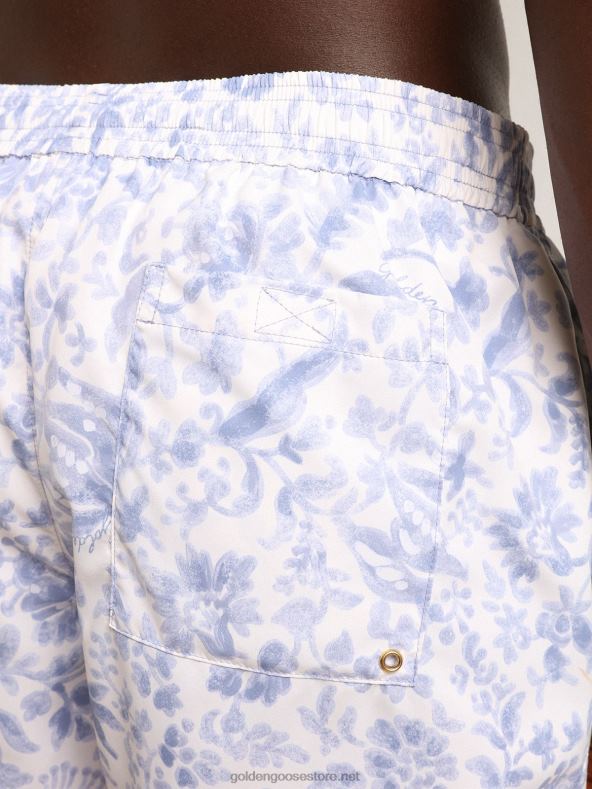 mehed kuurordi kollektsiooni Vahemere sinise trükiga ujumispüksidGolden Goose B6B0T758