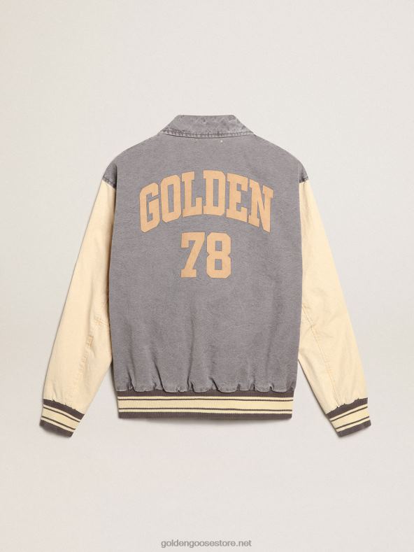 mehed bomber jope lilla-hallist ja martsipani värvi puuvillastGolden Goose B6B0T809