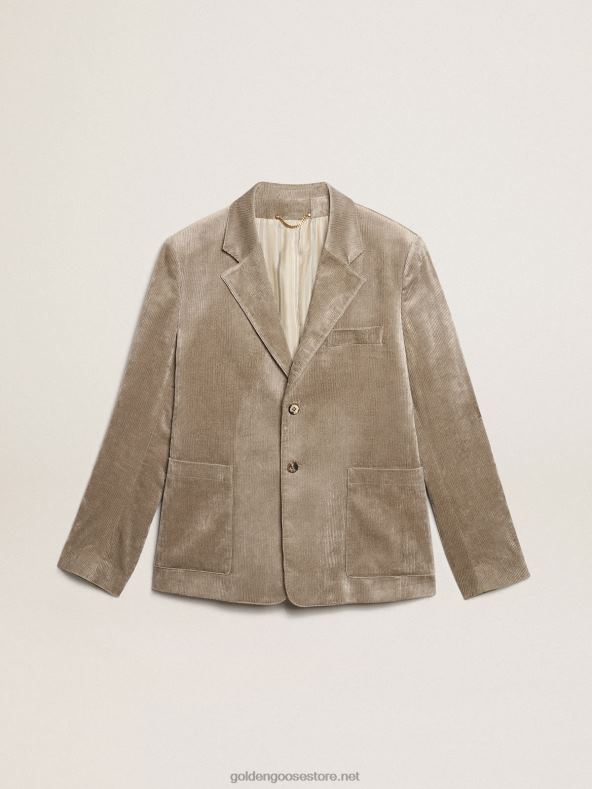 mehed boxy-fit üherealine helebeežist puuvillast bleiserGolden Goose B6B0T811