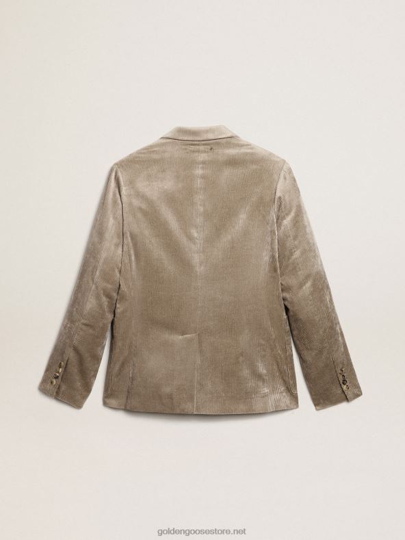 mehed boxy-fit üherealine helebeežist puuvillast bleiserGolden Goose B6B0T811