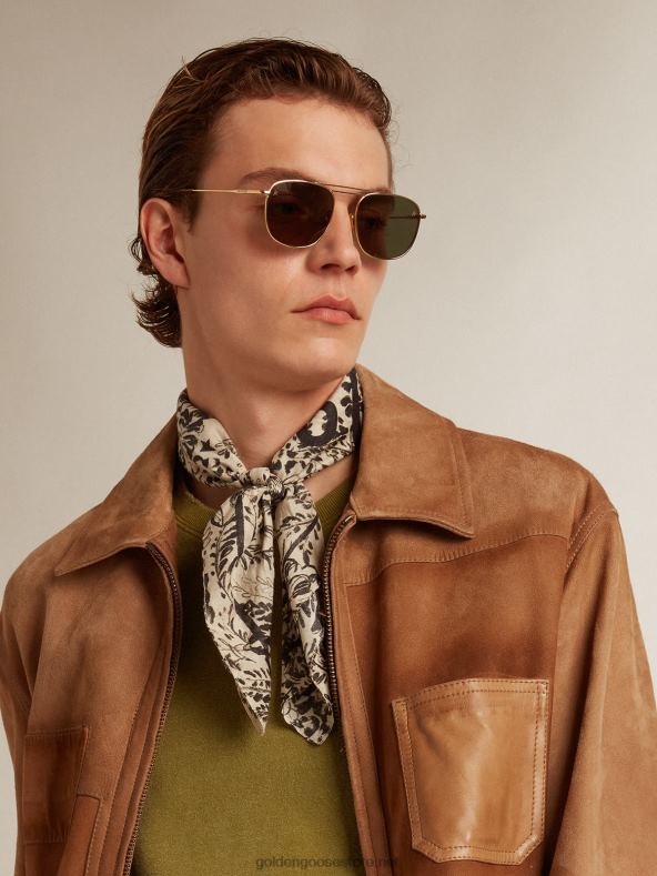 mehed plaastrite ja tõmblukuga liivavärvi nahktagiGolden Goose B6B0T793