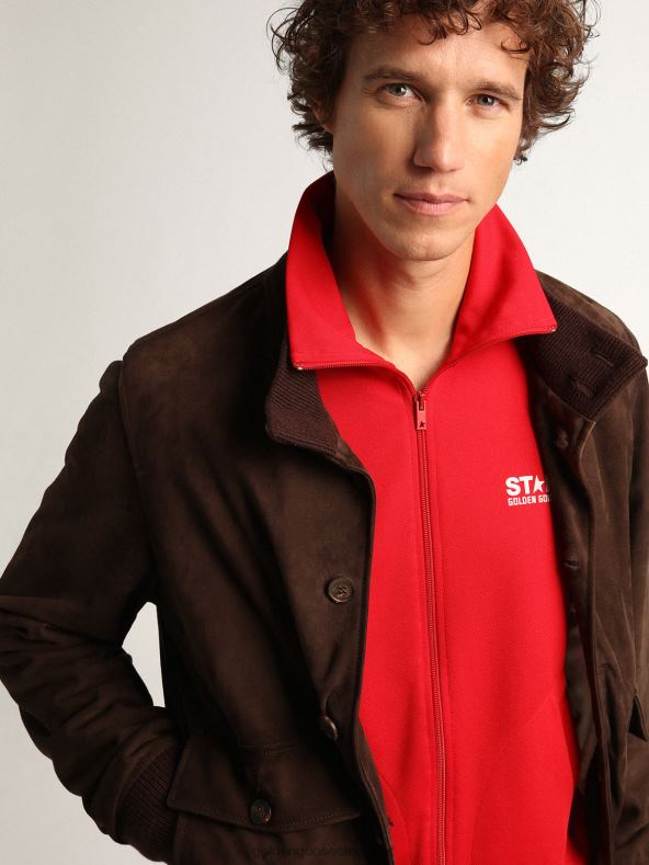 mehed tumepruunist seemisnahast kollektsiooni lennujakkGolden Goose B6B0T827