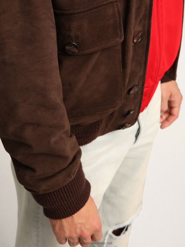 mehed tumepruunist seemisnahast kollektsiooni lennujakkGolden Goose B6B0T827