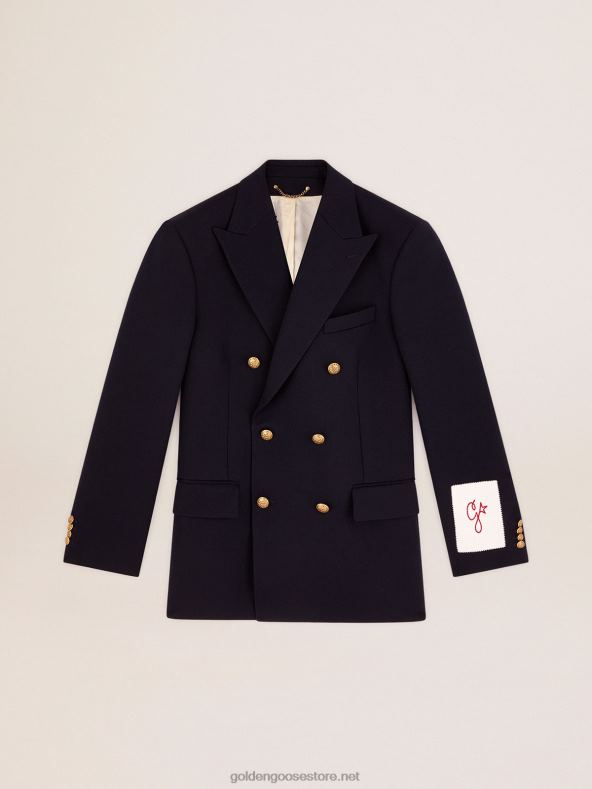 mehed tumesinine kaherealine kullavärvi nööpidega bleiserGolden Goose B6B0T689