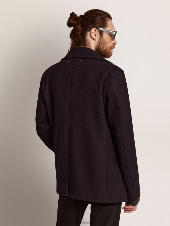 mehed tumesinine kullavärvi heraldiliste nööpidega paabumantelGolden Goose B6B0T693