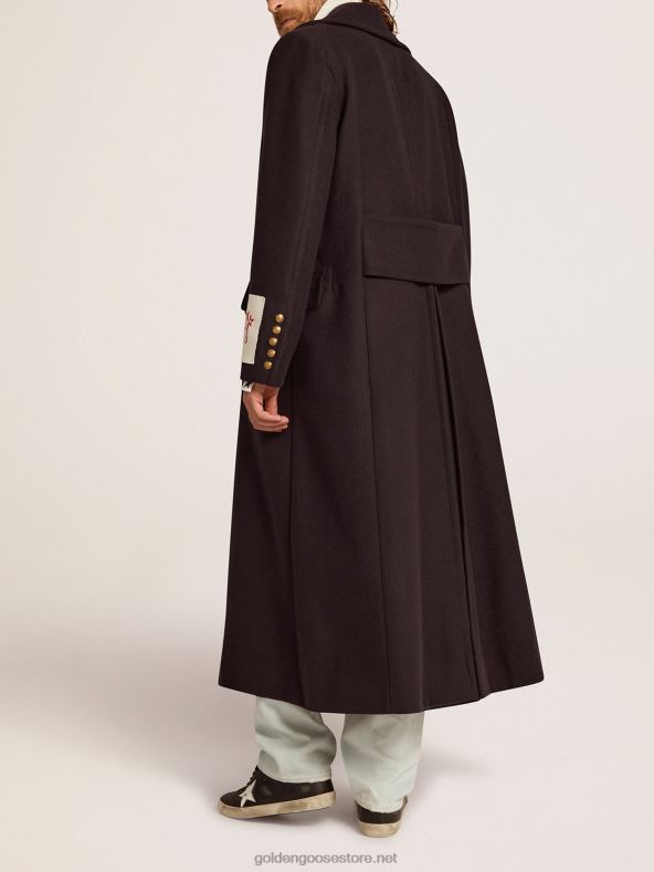 mehed tumesinine villane kaherealine kullavärvi nööpidega mantelGolden Goose B6B0T696