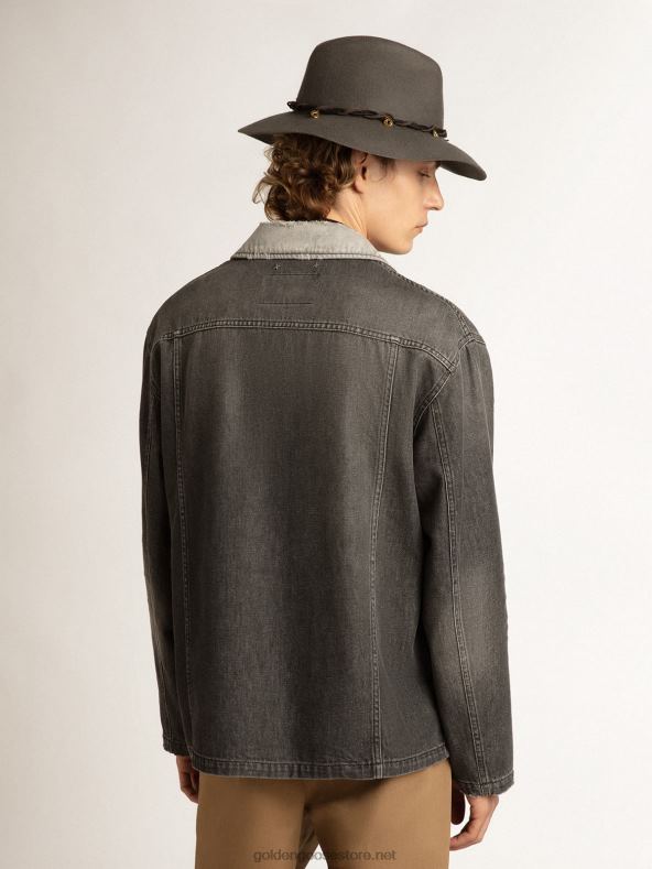 mehed must teksasärk plaastritegaGolden Goose B6B0T722