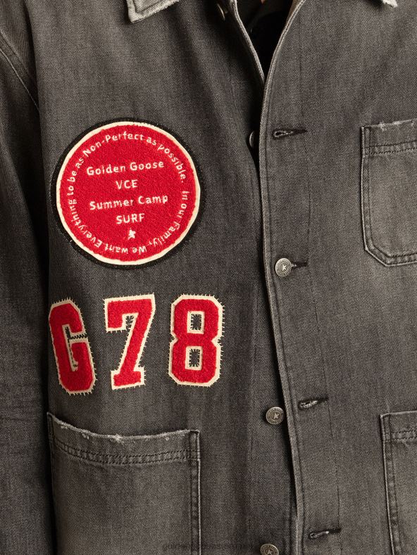 mehed must teksasärk plaastritegaGolden Goose B6B0T722