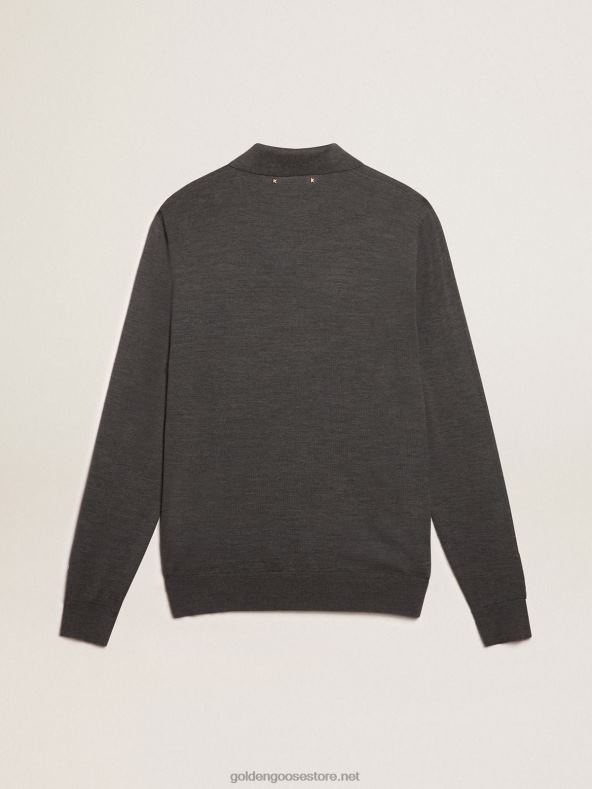 mehed pikkade varrukatega halli meriinovillane polosärkGolden Goose B6B0T804