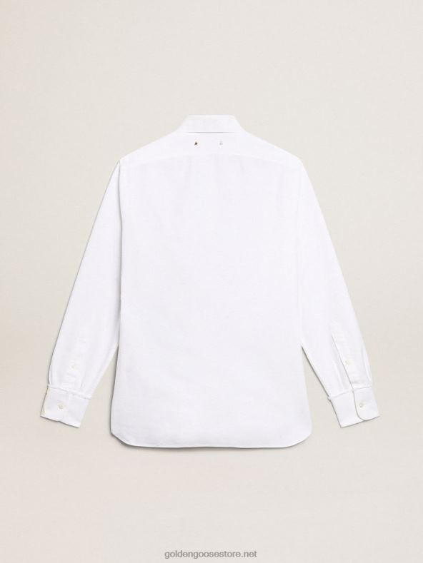 mehed valge puuvillane särkGolden Goose B6B0T724