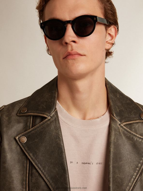 mehed kahvaturoosa T-särk kirjaga keskelGolden Goose B6B0T795