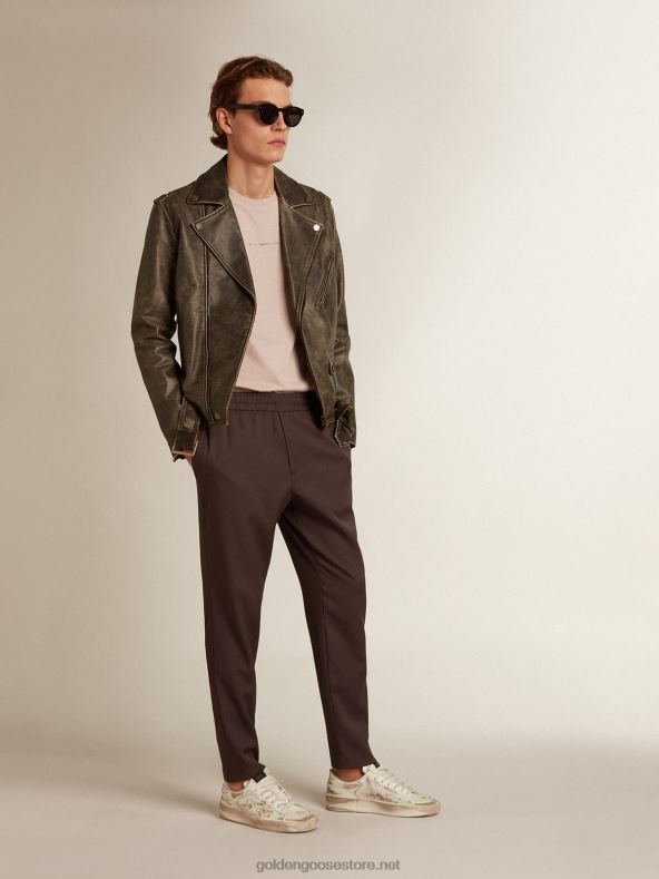 mehed kahvaturoosa T-särk kirjaga keskelGolden Goose B6B0T795