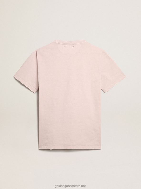 mehed kahvaturoosa T-särk kirjaga keskelGolden Goose B6B0T795