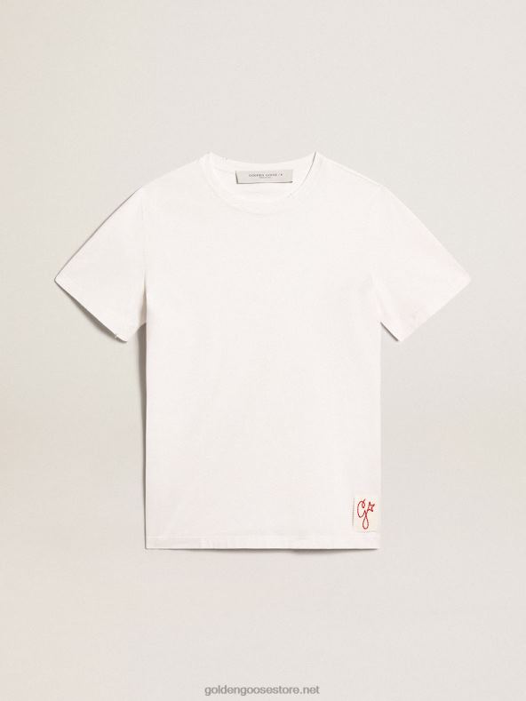 mehed kollektsiooni t-särk valge, vaevatud ravigaGolden Goose B6B0T759