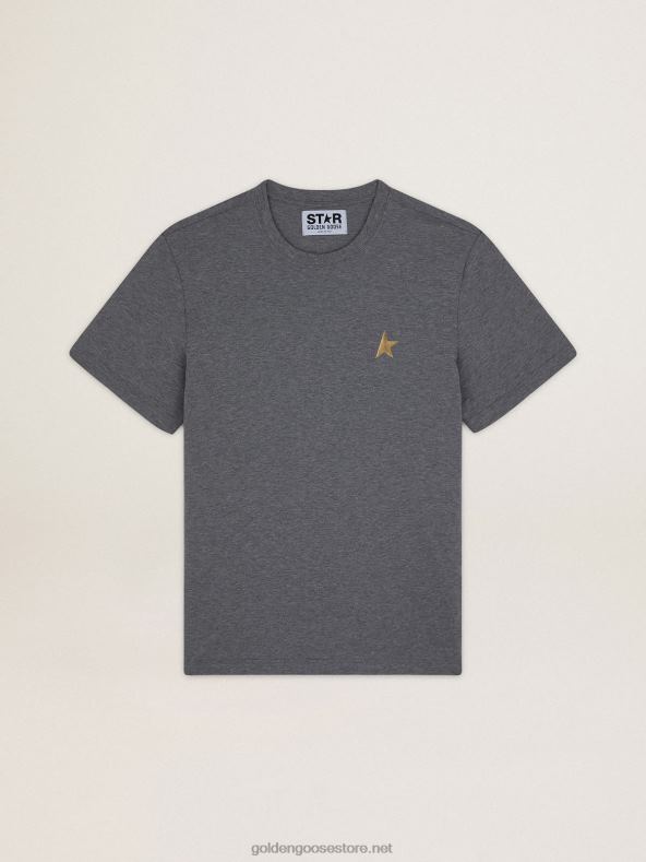 mehed melange-halli tähekollektsiooni T-särk, mille esiküljel on kontrastne kuldne tähtGolden Goose B6B0T743