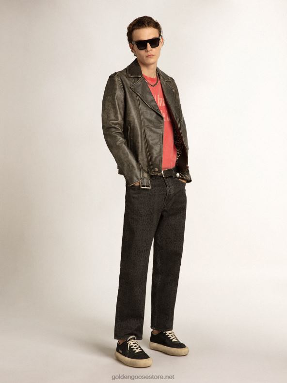 mehed punane ekrutrükiga t-särkGolden Goose B6B0T820