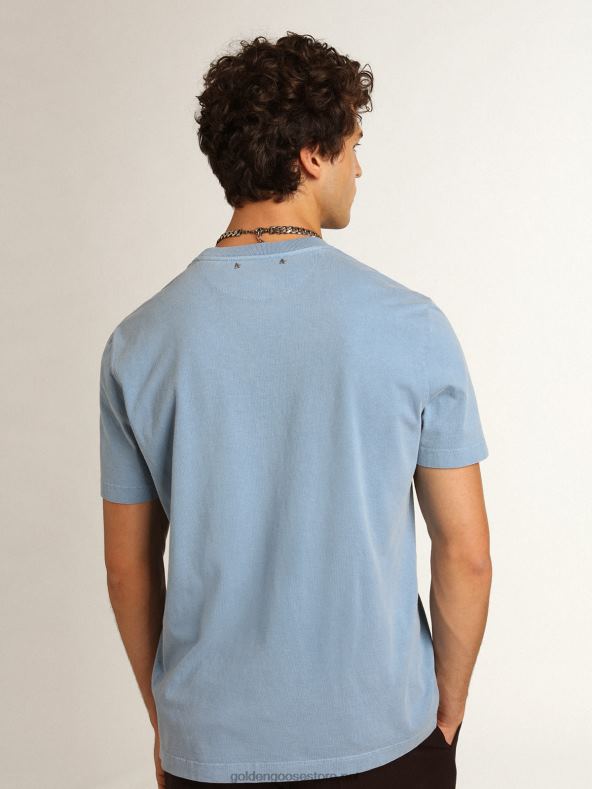 mehed sadamasinise rännakukollektsiooni T-särk kontrastse musta kuldse hane müsteeriumiga kuldsel ekspresstrükil B6B0T747