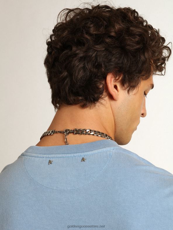 mehed sadamasinise rännakukollektsiooni T-särk kontrastse musta kuldse hane müsteeriumiga kuldsel ekspresstrükil B6B0T747