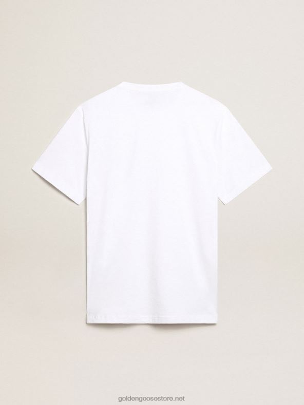 mehed valge t-särk, mille ees on tumesinine tähtGolden Goose B6B0T796