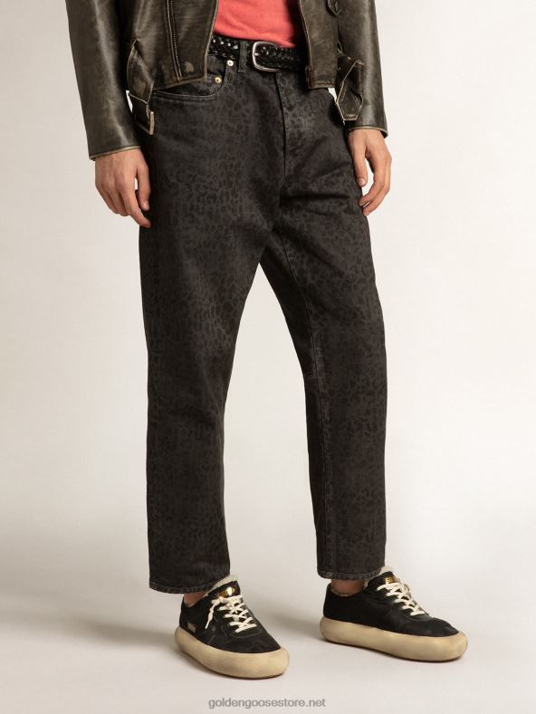 mehed hallid leopardimustriga teksadGolden Goose B6B0T800