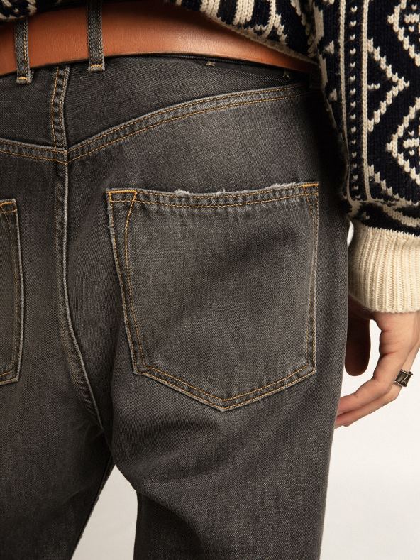 mehed mustad keskmise pesuga slim-fit teksadGolden Goose B6B0T788