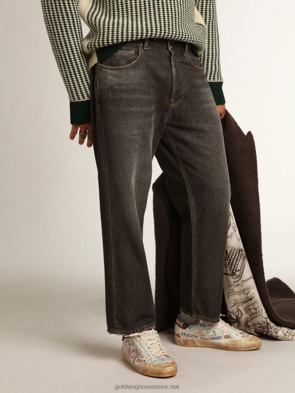 mehed travel collection kivipestud efektiga mustad cory teksadGolden Goose B6B0T801