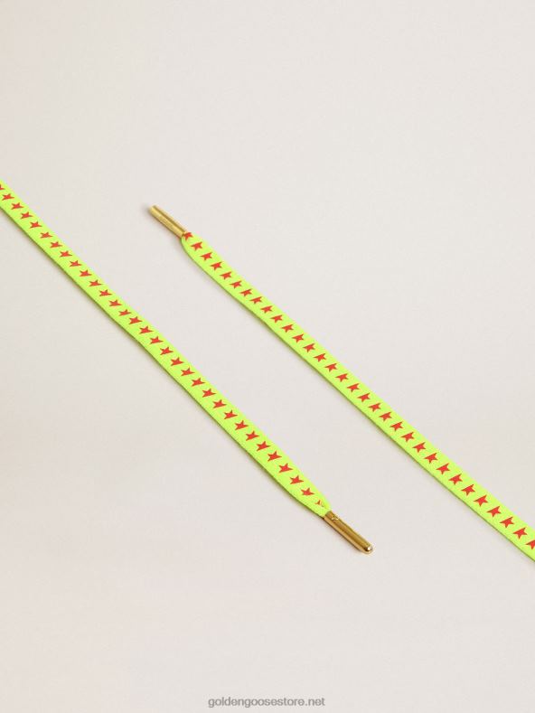 mehed fluorestseeruvad kollased pitsid kontrastsete oranžide tähtedegaGolden Goose B6B0T418