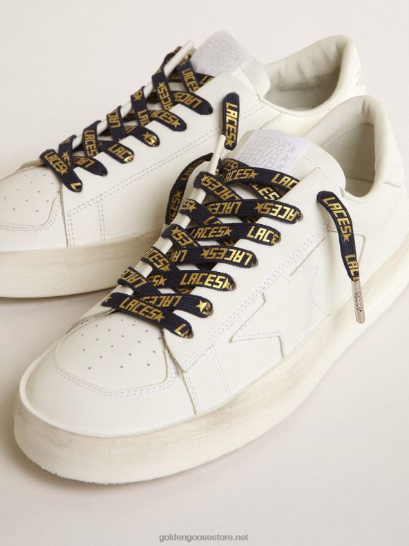 mehed tumesinised paelad kontrastse kullavärvi 'pits' kirjagaGolden Goose B6B0T383