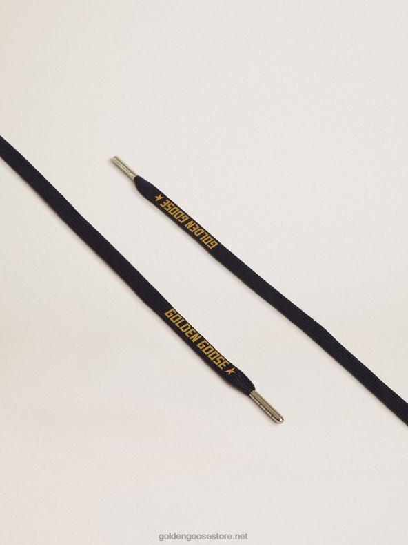 mehed tumesinised puuvillased paelad kontrastse kullavärvi logogaGolden Goose B6B0T420