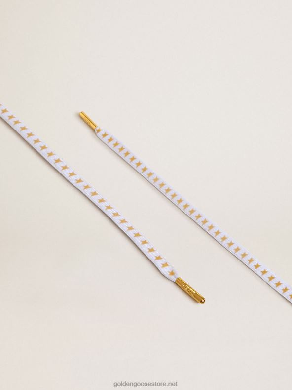 mehed valged paelad kontrastsete kuldtähtedegaGolden Goose B6B0T419