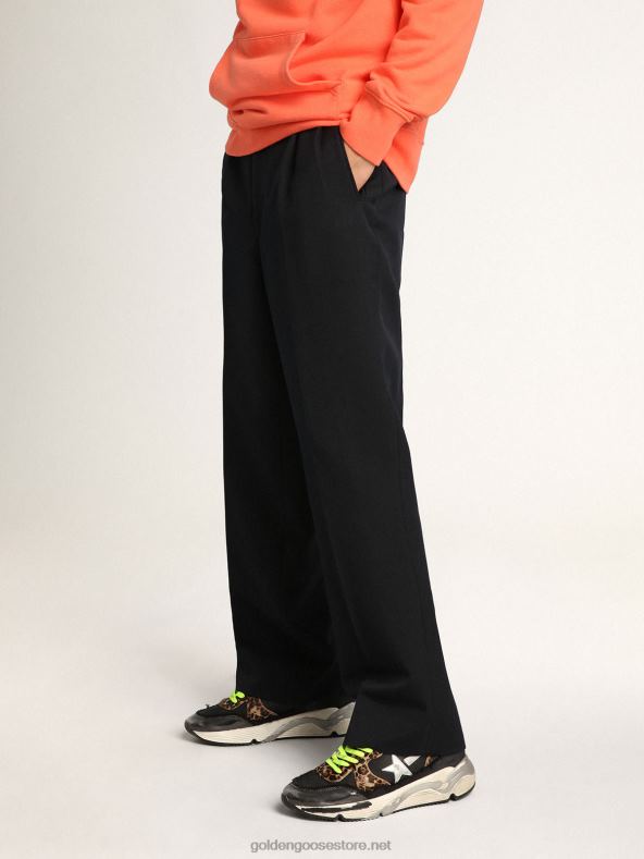 mehed Running sole ltd mustast võrgust tossud leopardimustrilise poni nahast sisetükkidegaGolden Goose B6B0T582