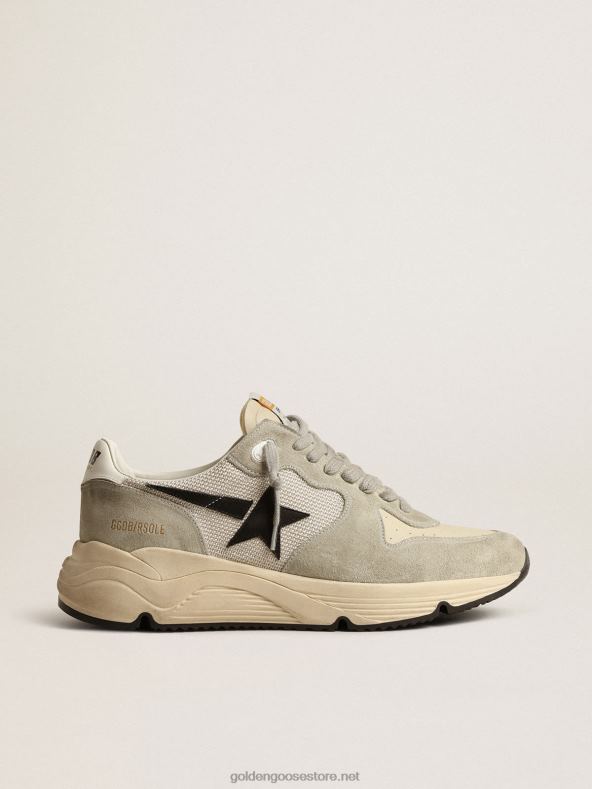 mehed jooksutald jäähallist seemisnahast ja mustast nahast tähega võrgustGolden Goose B6B0T618