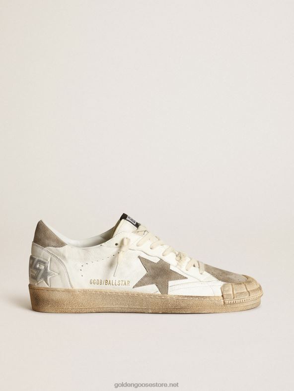 mehed ball star ltd valgest nappa-nahast tossud tuvihalli seemisnahast tähe ja kontsagaGolden Goose B6B0T634