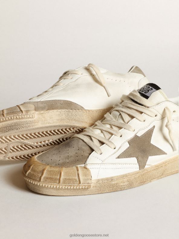 mehed ball star ltd valgest nappa-nahast tossud tuvihalli seemisnahast tähe ja kontsagaGolden Goose B6B0T634