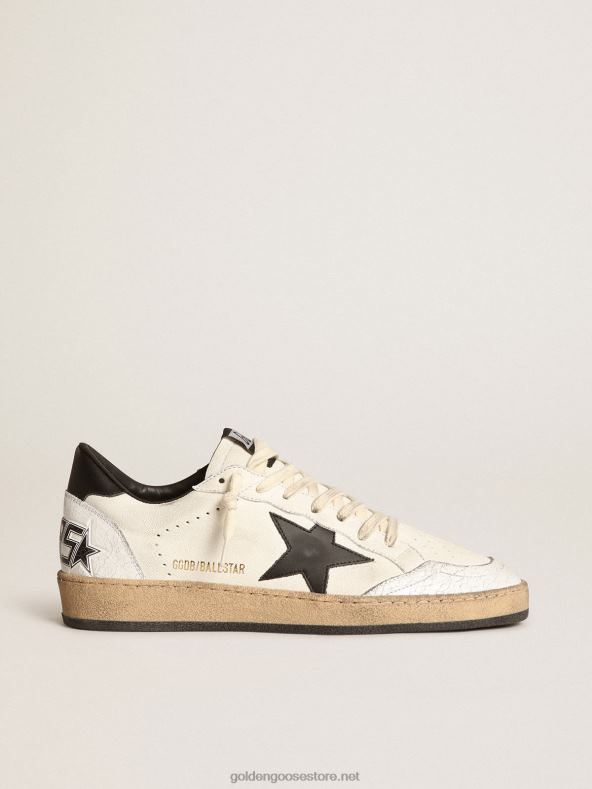 mehed valgest nappanahast ball star tossud musta nahast tähe ja kontsagaGolden Goose B6B0T516